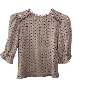 Elegant Pink Lace Women's Top